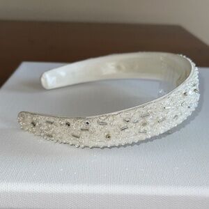 Embellished Bridal Headband with Hair Comb Attachment